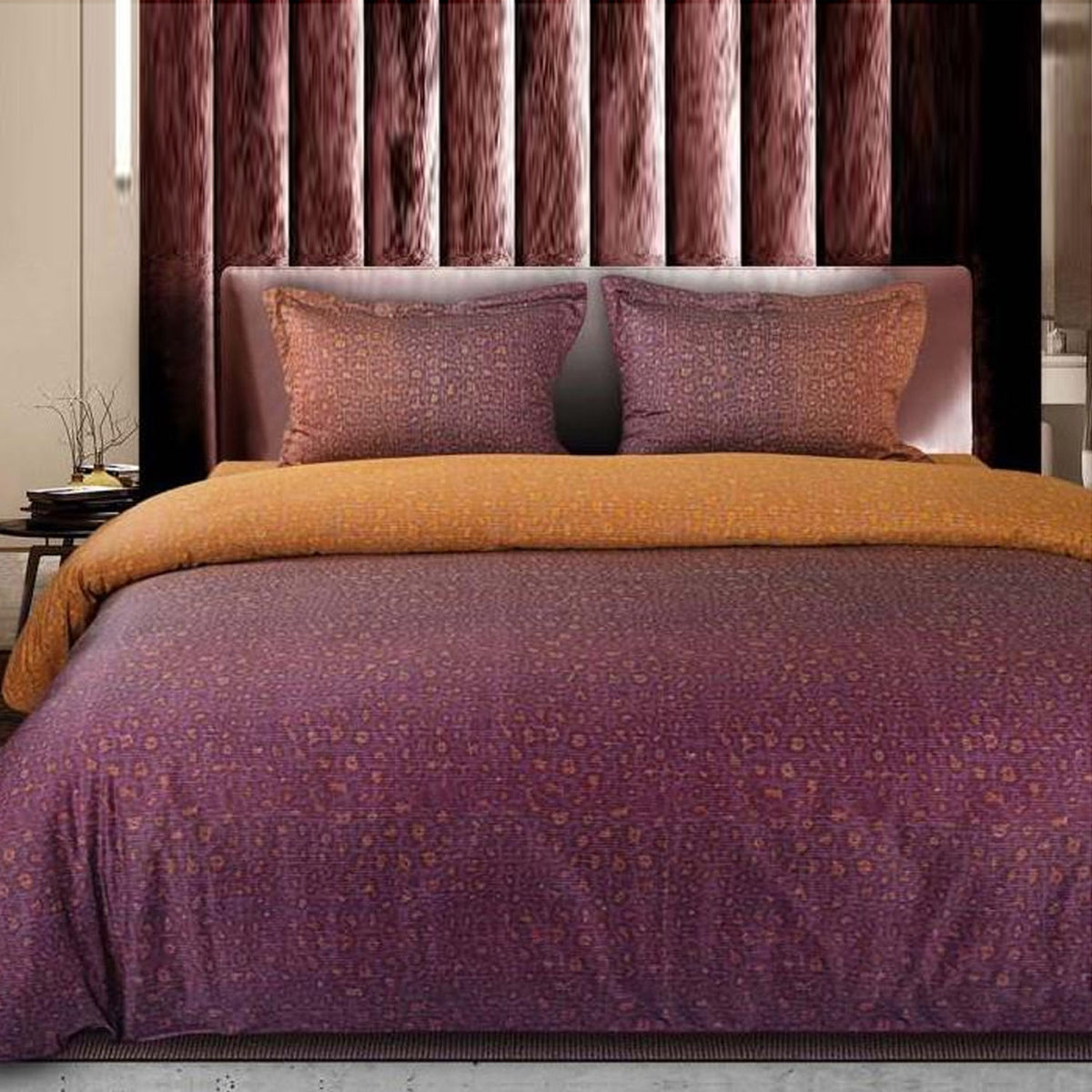 GLOBAL LIVING SG PINK FLORAL DOUBLE BEDSHEET