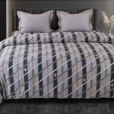 GLOBAL LIVING SG BLUE STRIPED DOUBLE BEDSHEET
