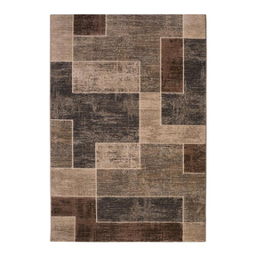 BASRA POLYPROPYLENE BROWN GEOMETRIC CARPET