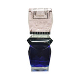 MIAMI GLASS ROSE BLACK COBALT CANDLE HOLDER HOME DECOR