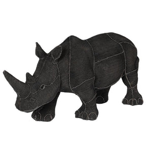 BLACK TEXTURED STUDDED RHINO HOME DECOR