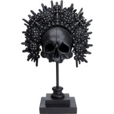 KING SKULL BLACK OBJECT 49CM HOME DECOR
