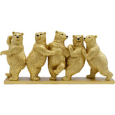 FIGURINE TIPSY DANCING BEARS 14CM HOME DECOR