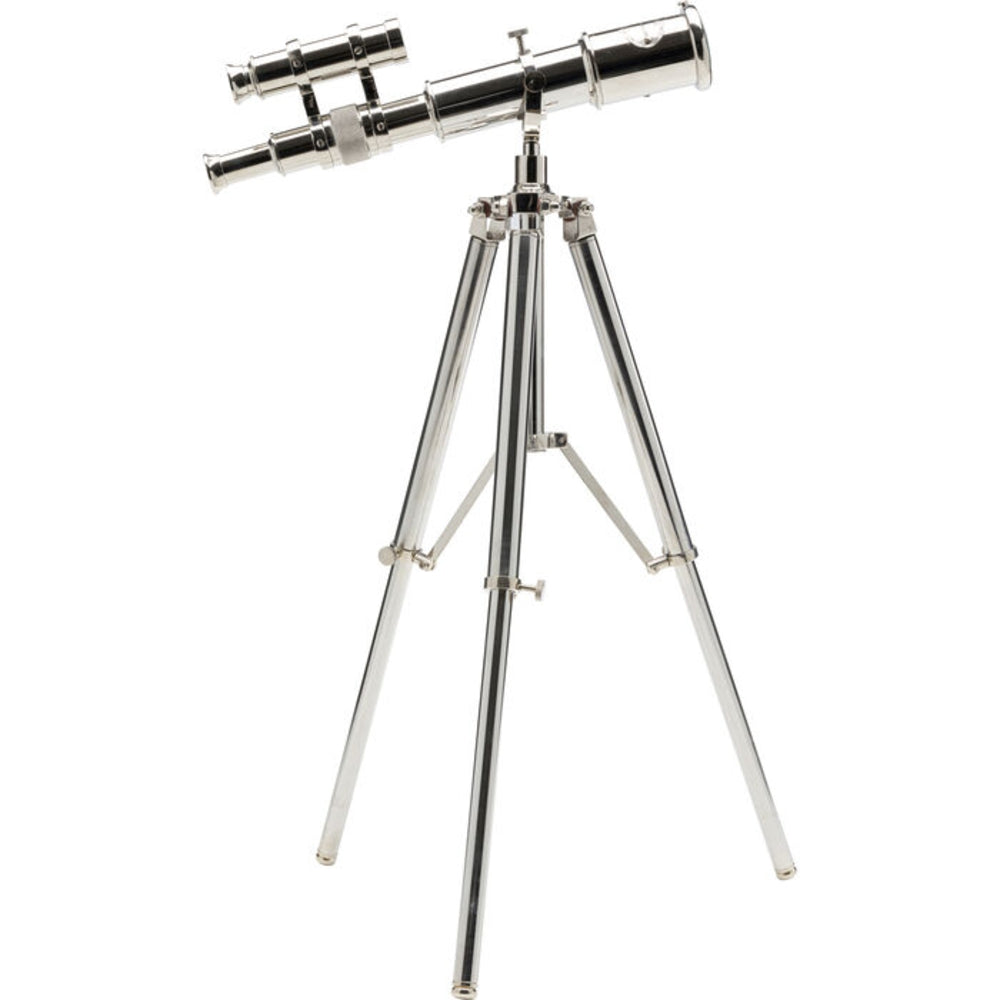 TELESCOPE SILVER CLOCK 49C HOME DECOR