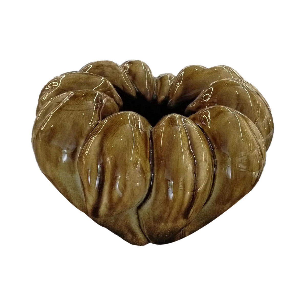 CERAMIC BROWN POD VASE