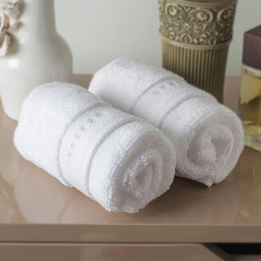 RESORT WHITE LUXURY 2PC FACE TOWEL