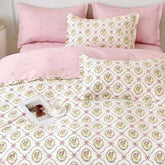 FOUR SEASONS PINK FLORAL DOUBLE BEDSHEET