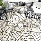 FOUR SEASONS WHITE TRIANGLE DOUBLE BEDSHEET