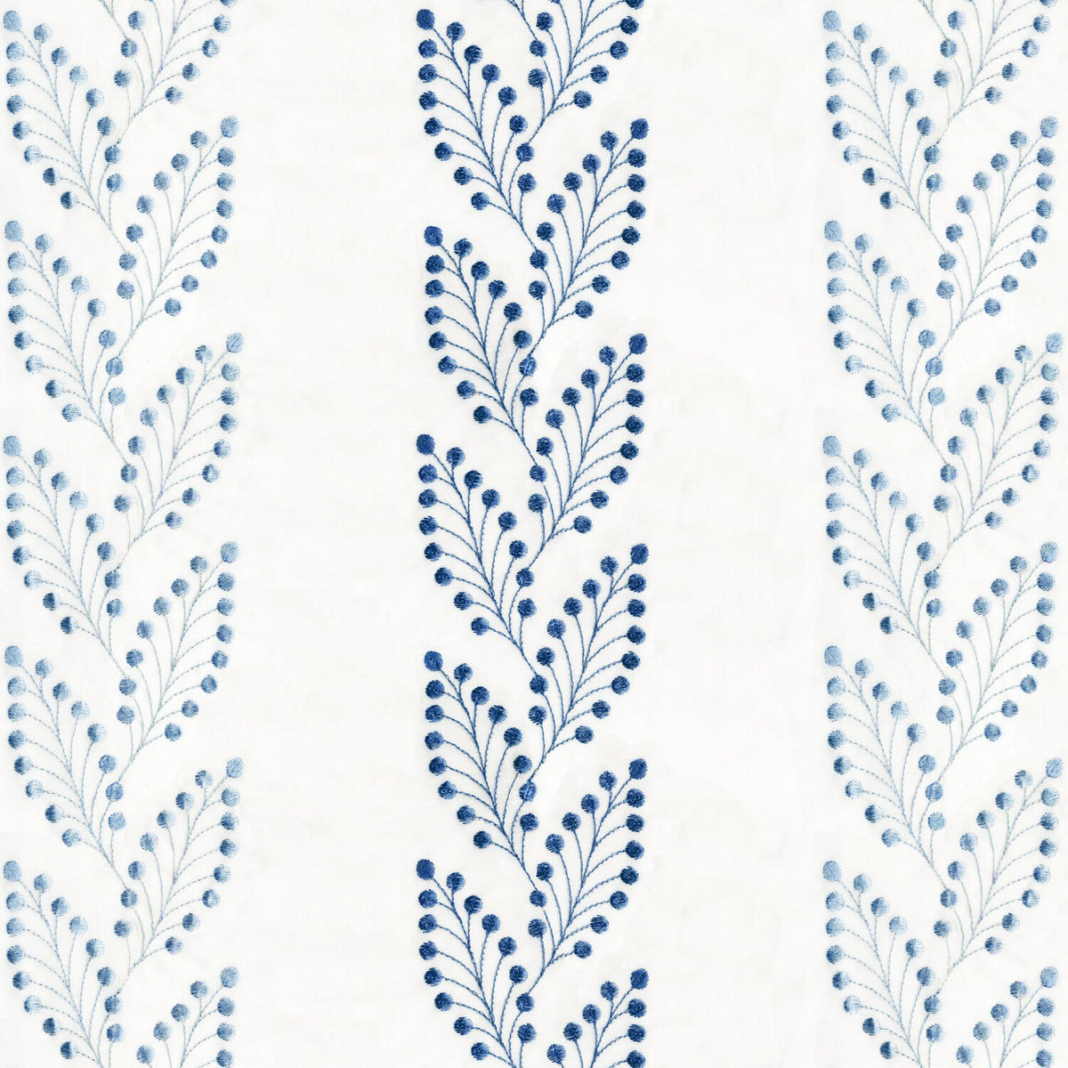 DEXTER BLUE LEAFS SHEER FABRIC