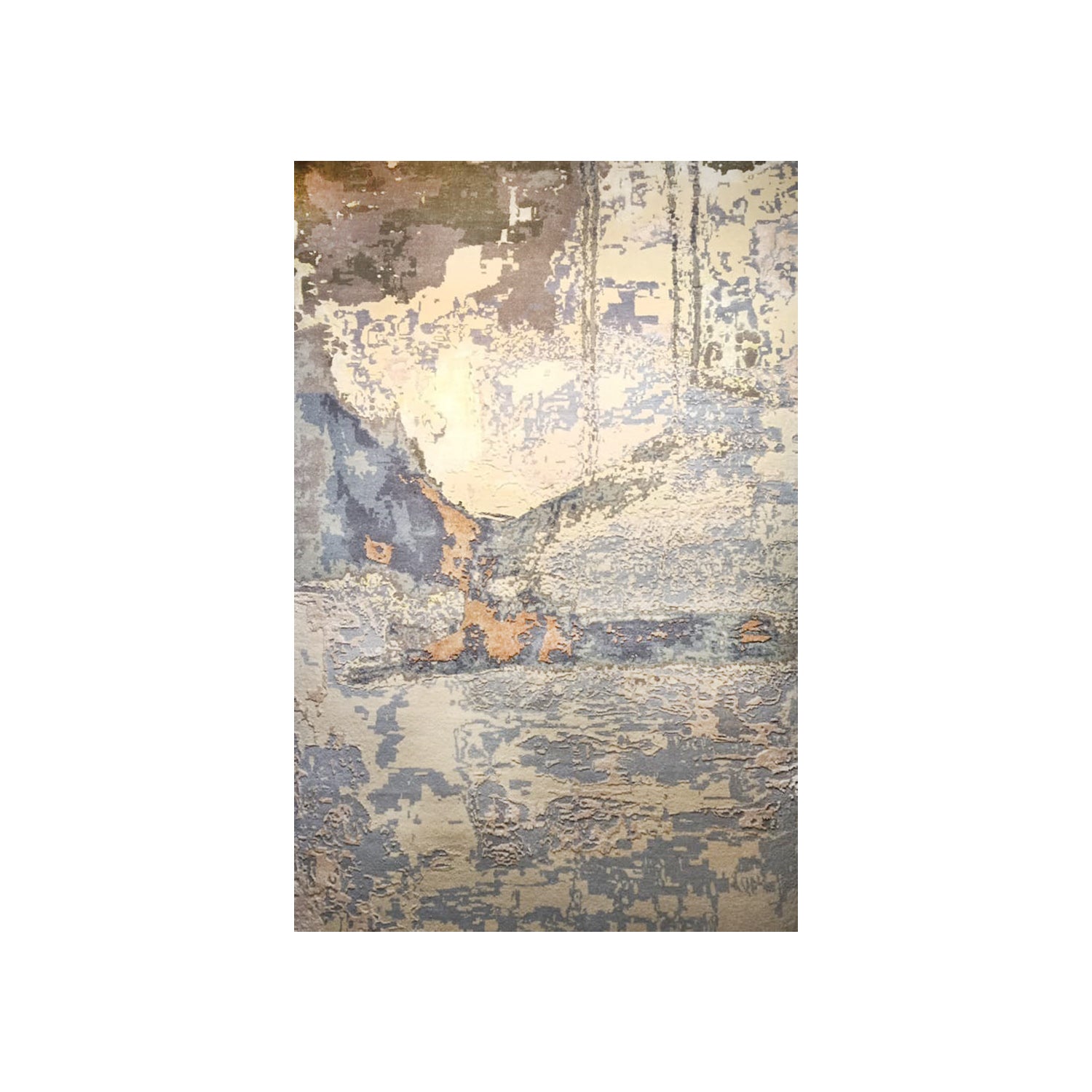 WOOL & BAMBOO BLUE MODERN SILK CARPET