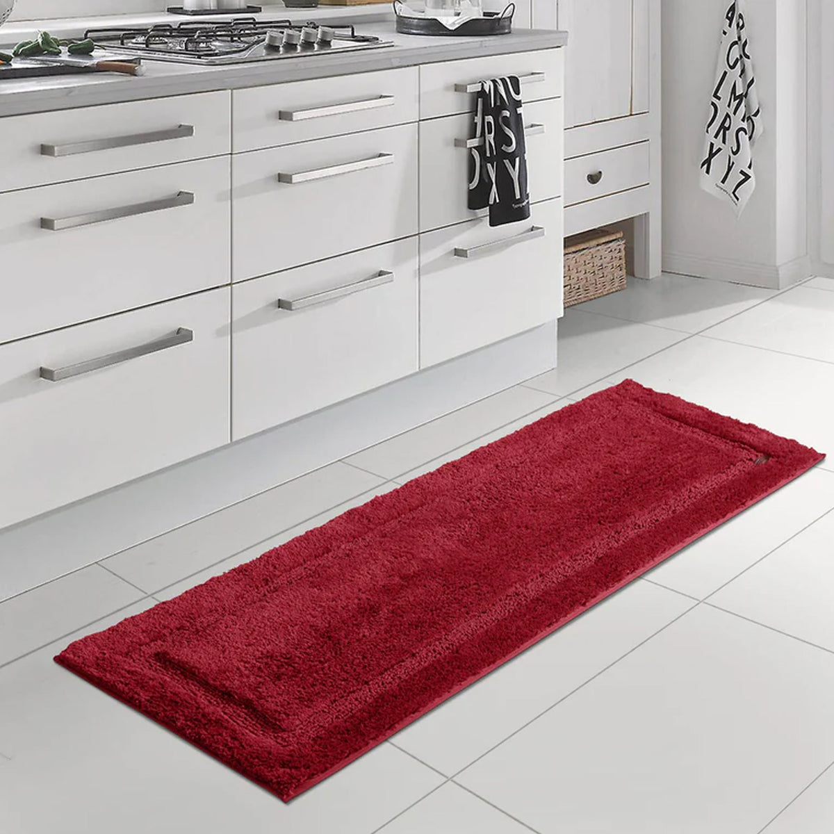 SUPERBA FOCUS RED EXTRA LONG BATHMAT