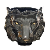 VIMIN BLACK LION HEAD POT HOME DECOR