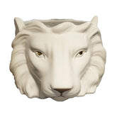VIMIN WHITE LION HEAD POT HOME DECOR