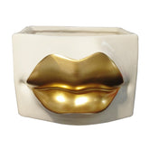 QUADRA LABBRA DORATE CERAMIC GOLDEN LIPS HOME DECOR