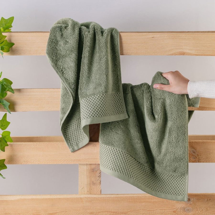 HIS & HER MICRO MODAL GREEN 2PC HAND TOWEL