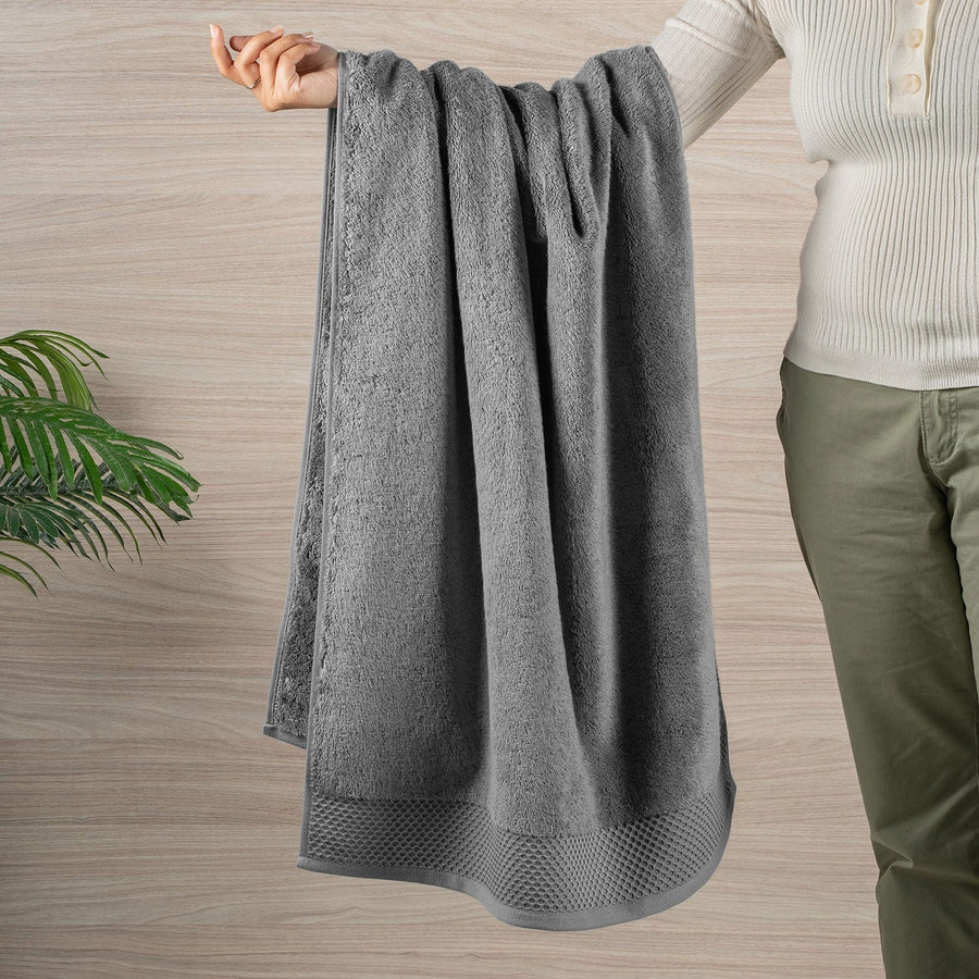 HIS & HER MICRO MODAL GREY BATH TOWEL