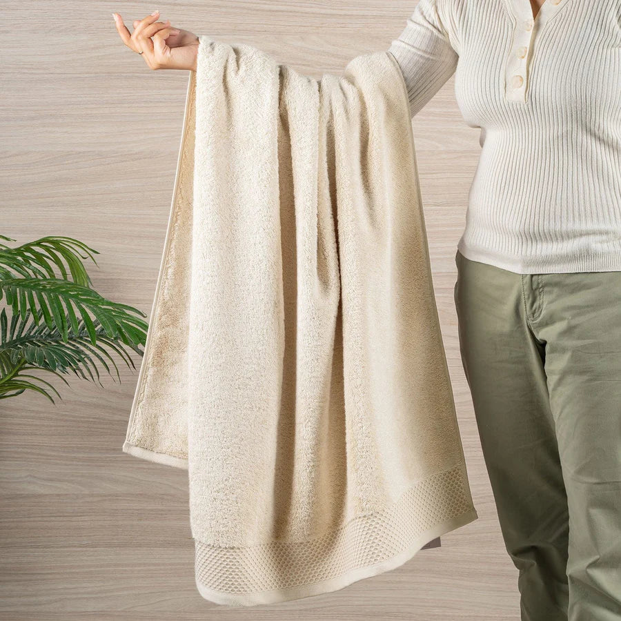HIS & HER MICRO MODAL LIGHT BEIGE BATH TOWEL