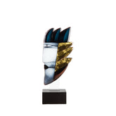 STANDING BLUE GOLD FACE HOME DECOR