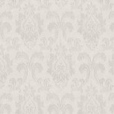 POLY JAQUARD DAMASK WHITE CURTAIN FABRIC