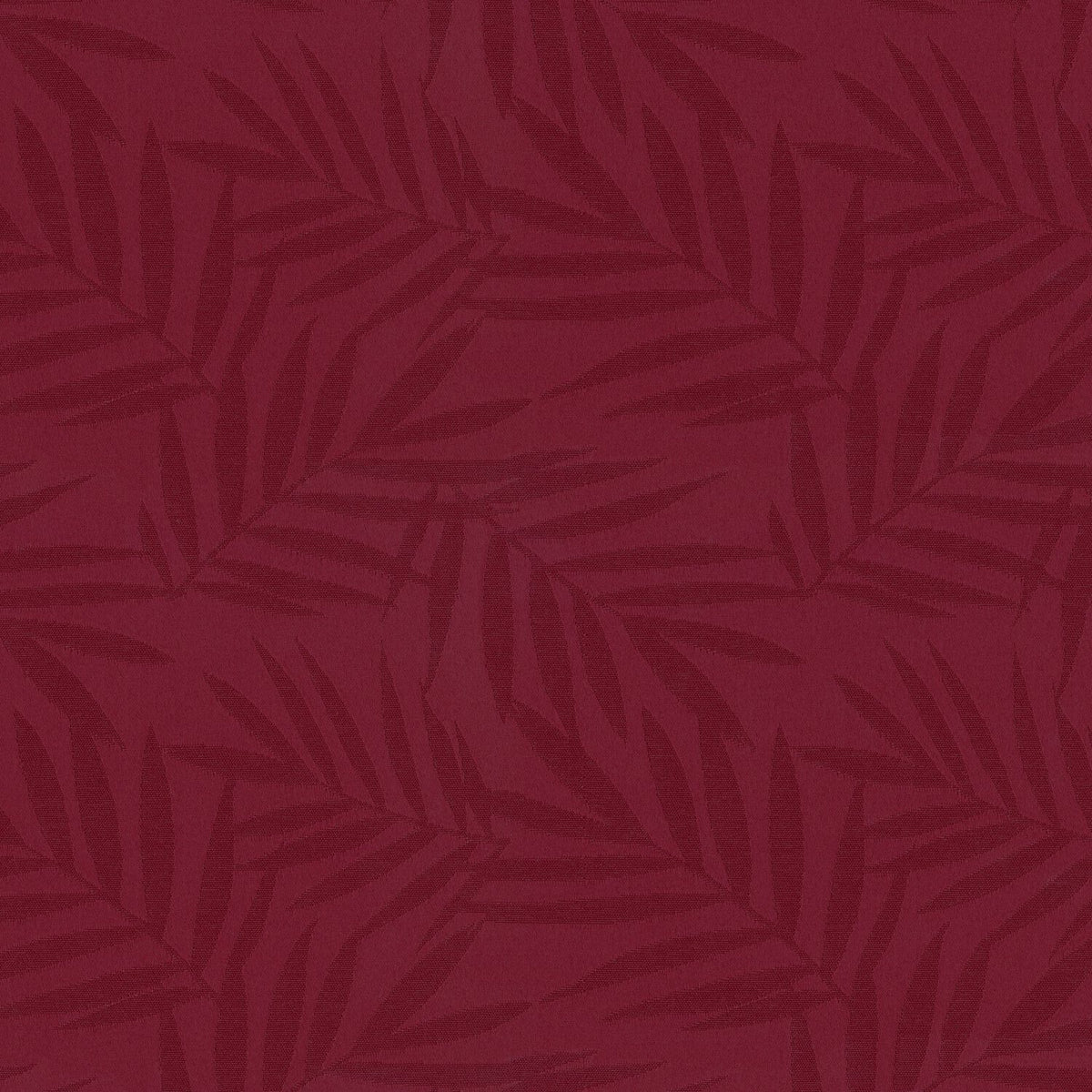 POLY LEAFS JAQUARDS RED VELVET CURTAIN FABRIC