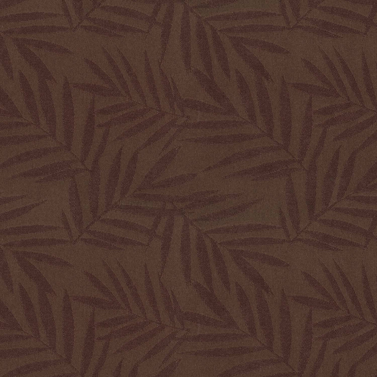 POLY LEAFS JAQUARDS DARK BROWN VELVET CURTAIN FABRIC
