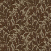JAGUAR BUSH BROWN LEAFS CURTAIN FABRIC