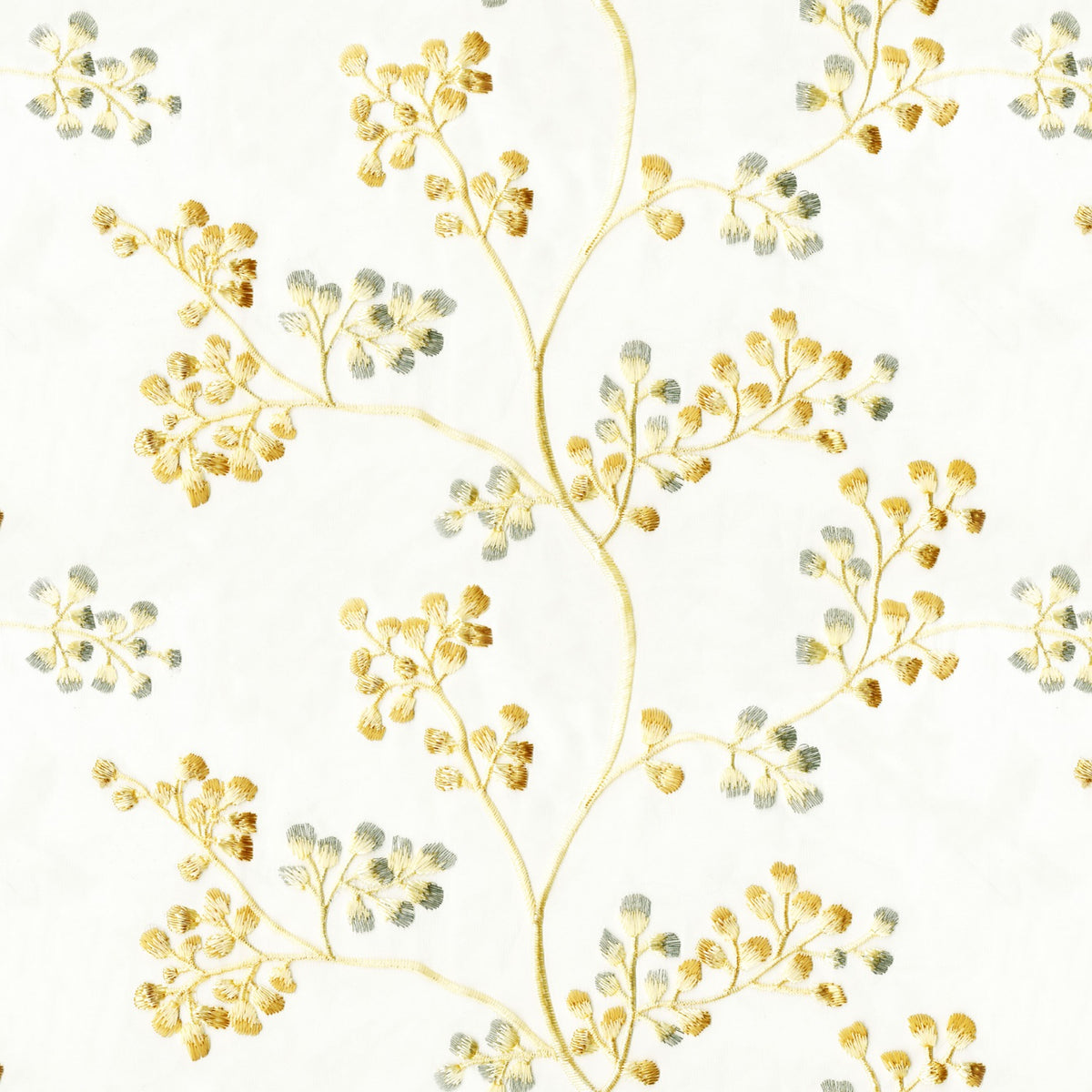 ARRENT SNOW YELLOW LEAFS SHEER FABRIC