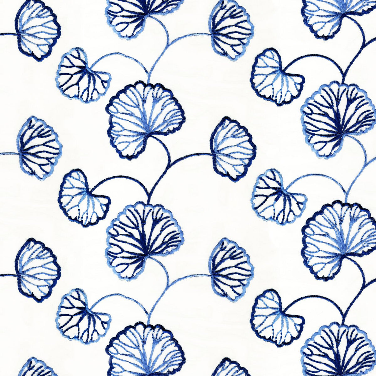 IMAMI BLUE FLORAL SHEER FABRIC