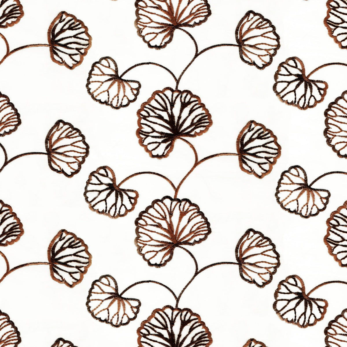 IMAMI BROWN FLORAL SHEER FABRIC