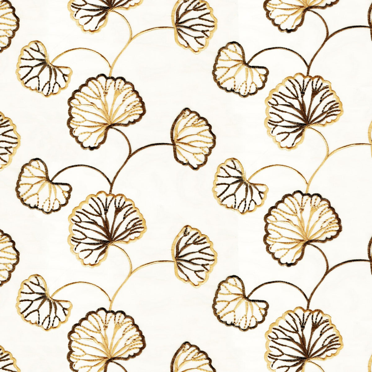 IMAMI LIGHT BROWN FLORAL SHEER FABRIC