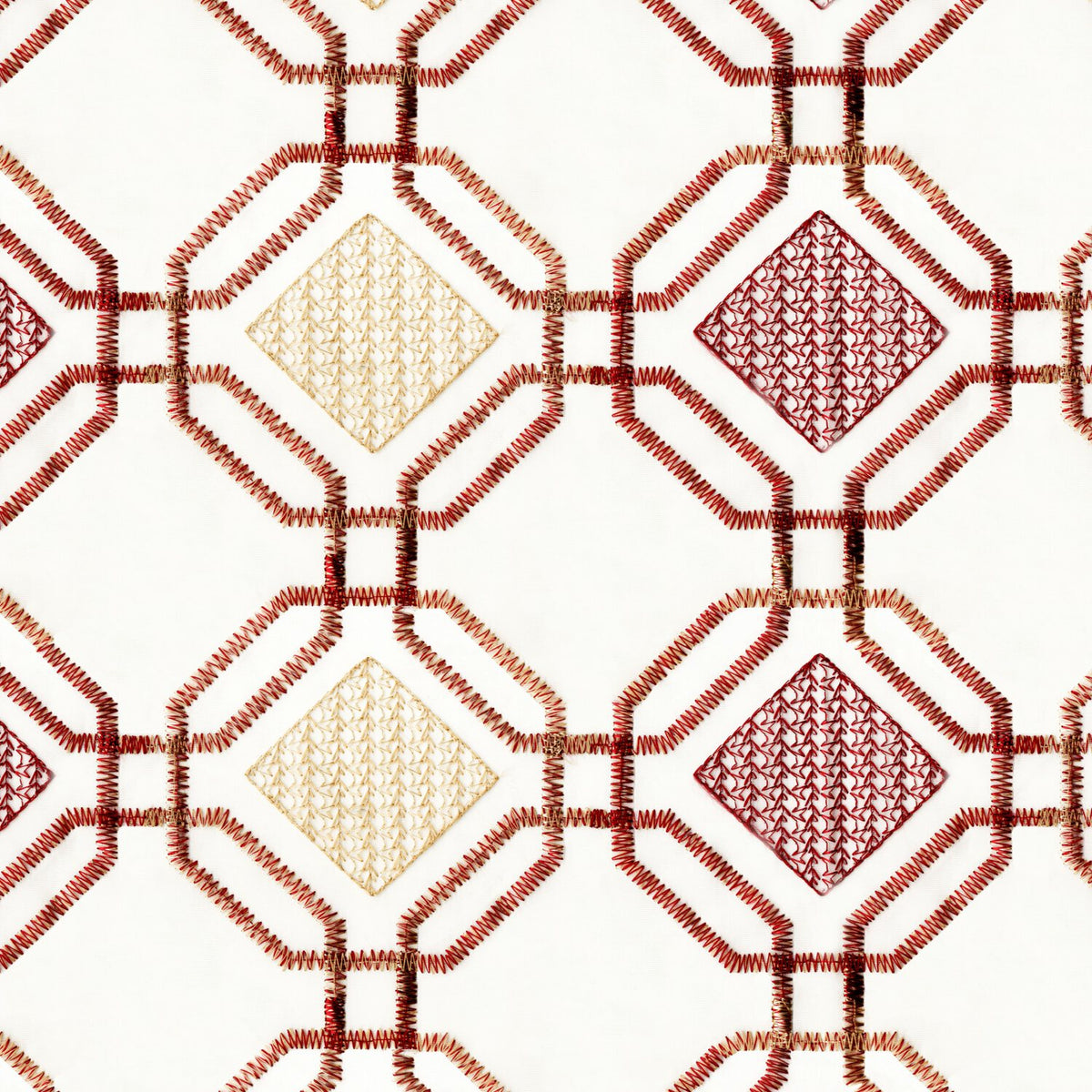 IMAMI RED MODERN SHEER FABRIC
