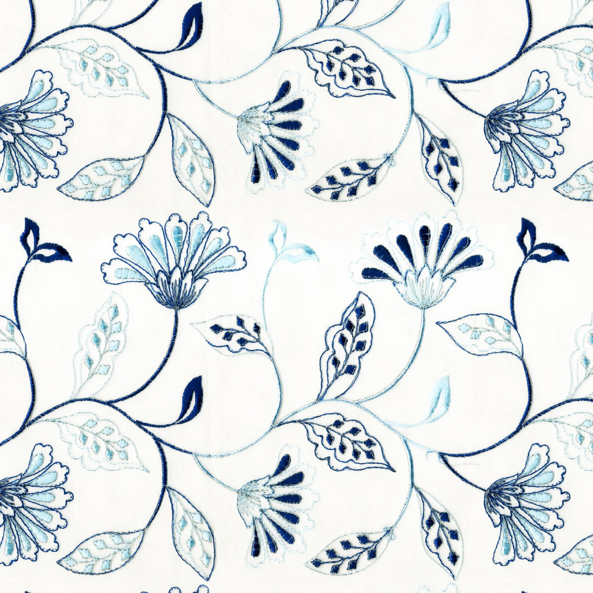 KWID BLUE FLORAL SHEER FABRIC