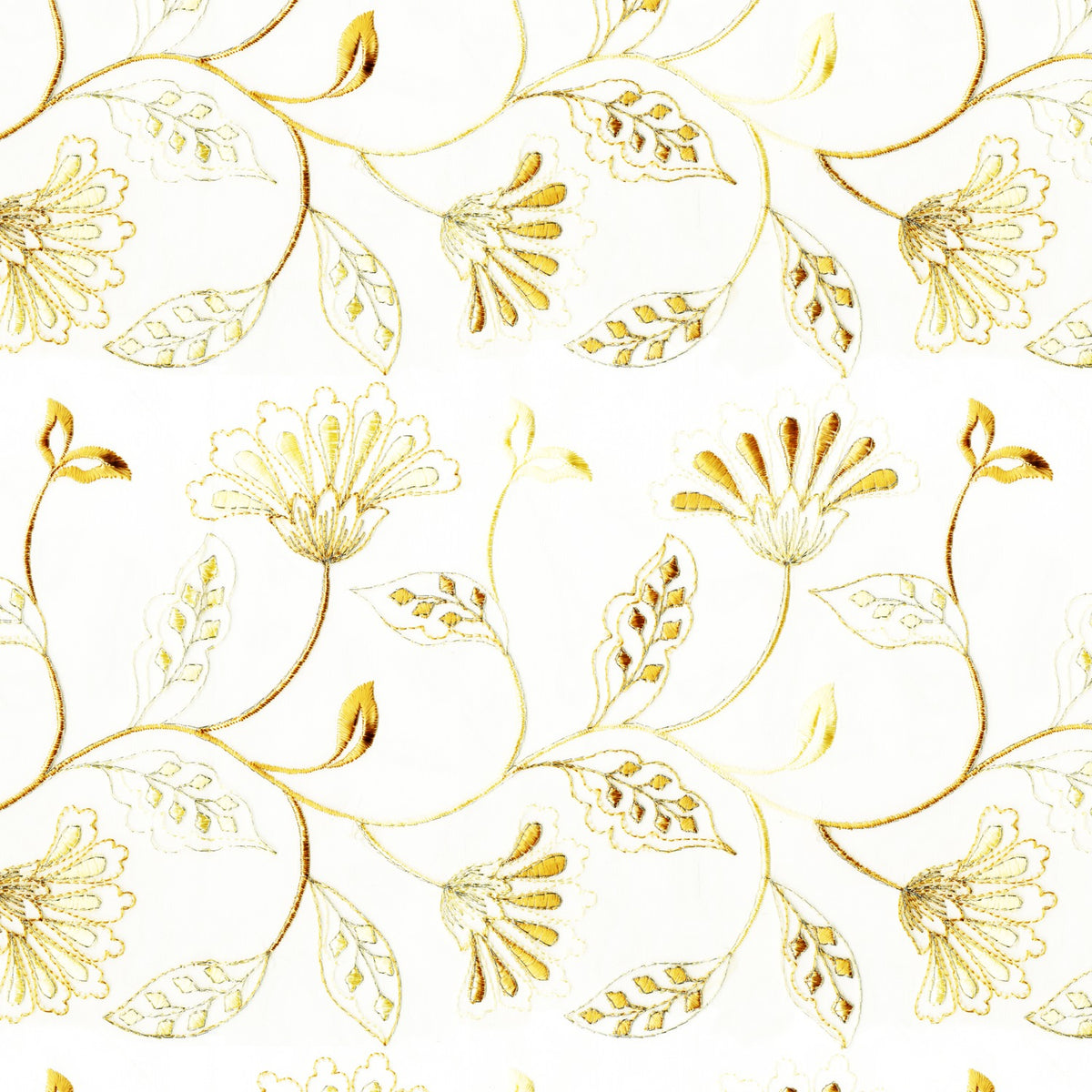 KWID YELLOW FLORAL SHEER FABRIC