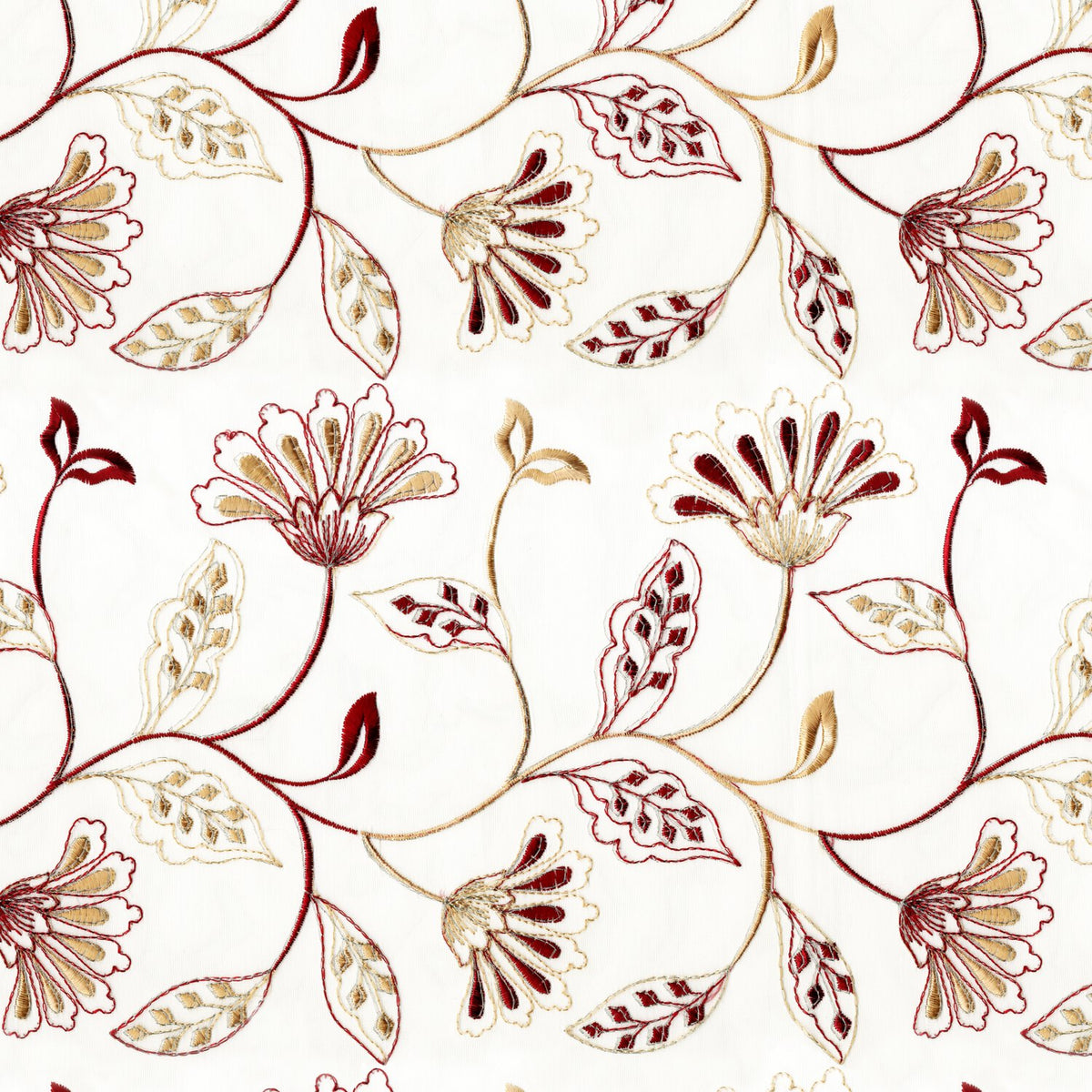 KWID MAROON FLORAL SHEER FABRIC
