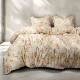 MADE FROM GREEN 550 TC COTTON ORANGE FLORAL DOUBLE BEDSHEET