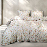MADE FROM GREEN 550 TC COTTON WHITE FLORAL DOUBLE BEDSHEET
