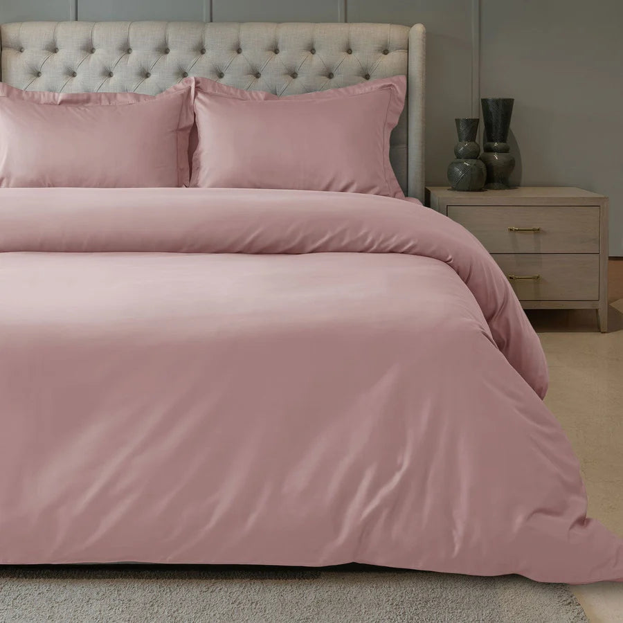 SUPIMA COTTON 900 TC DUSTY ROSE PLAIN DOUBLE BEDSHEET