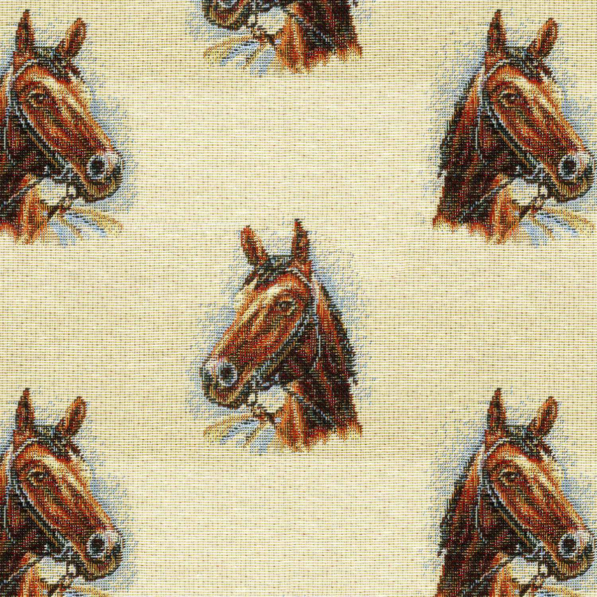 ALLOVER RHODESIAN HORSE CARICATURE SOFA FABRIC