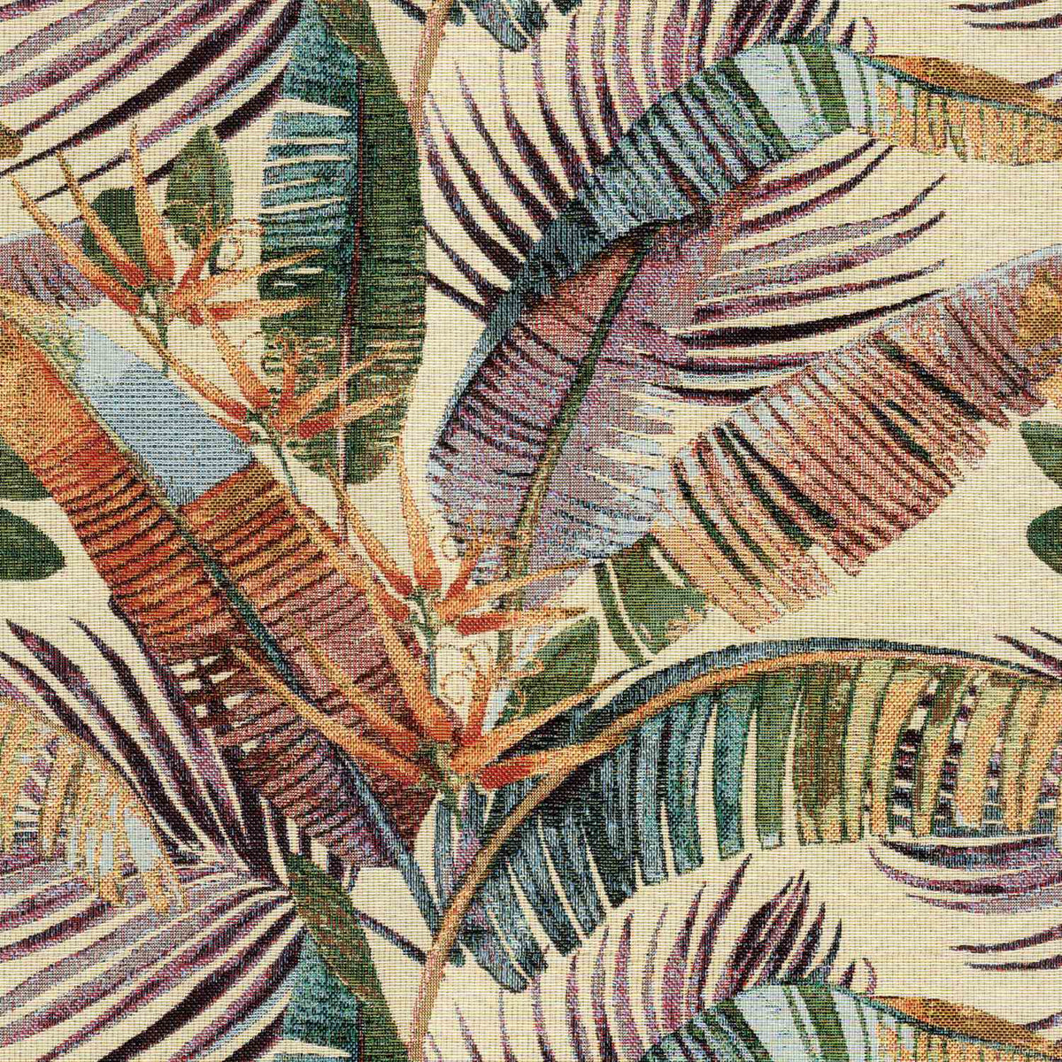 CAMINO ZARAUZ MULTICOLOUR LEAFS SOFA FABRIC
