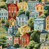 VALLE CASAS TOWN CARICATURE SOFA FABRIC