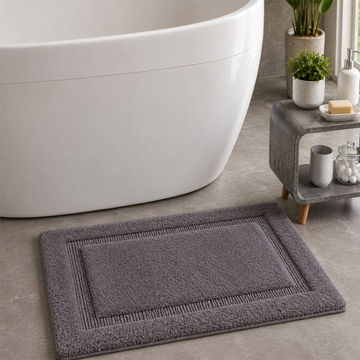 JS RING SPUN CEMENTO BATHMAT
