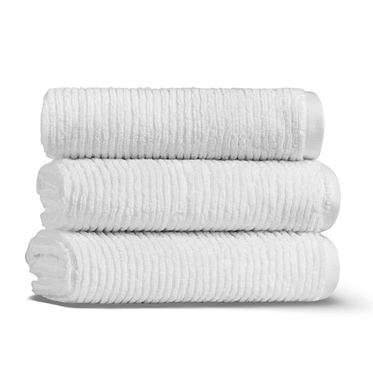 LAPPARTMENT SLIM RIB WHITE BATH TOWEL