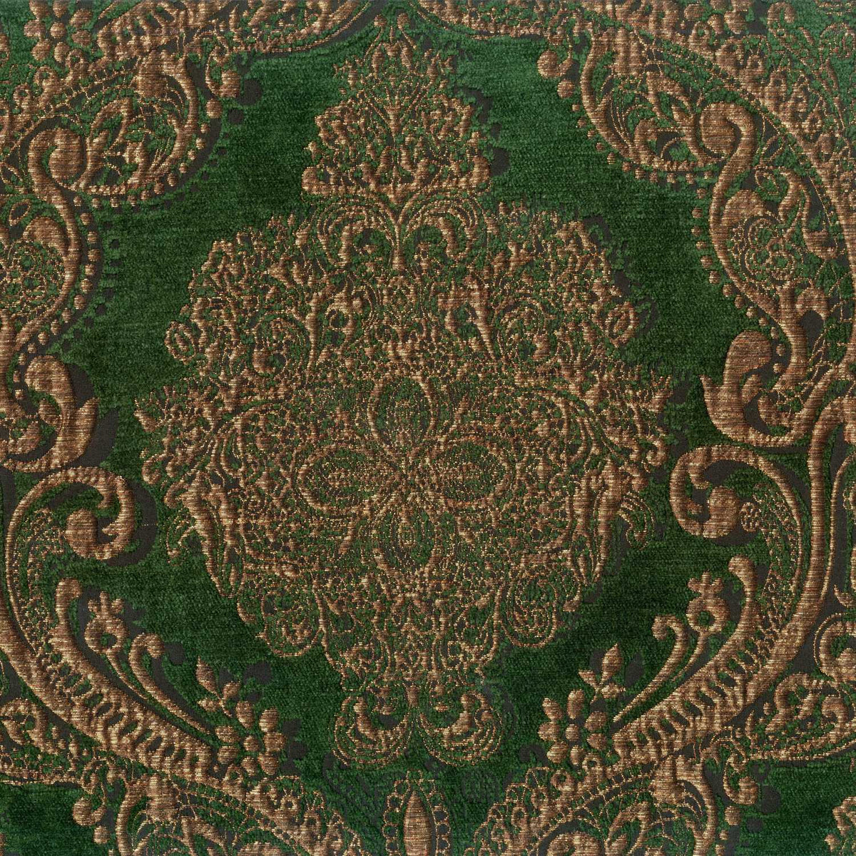 DANTE DMSK GREEN TRADITIONAL SOFA FABRIC