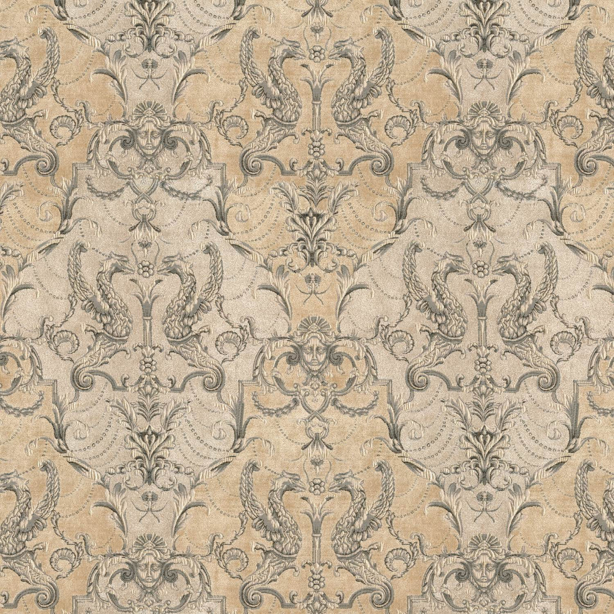 POLIN BEIGE DMSK SOFA FABRIC