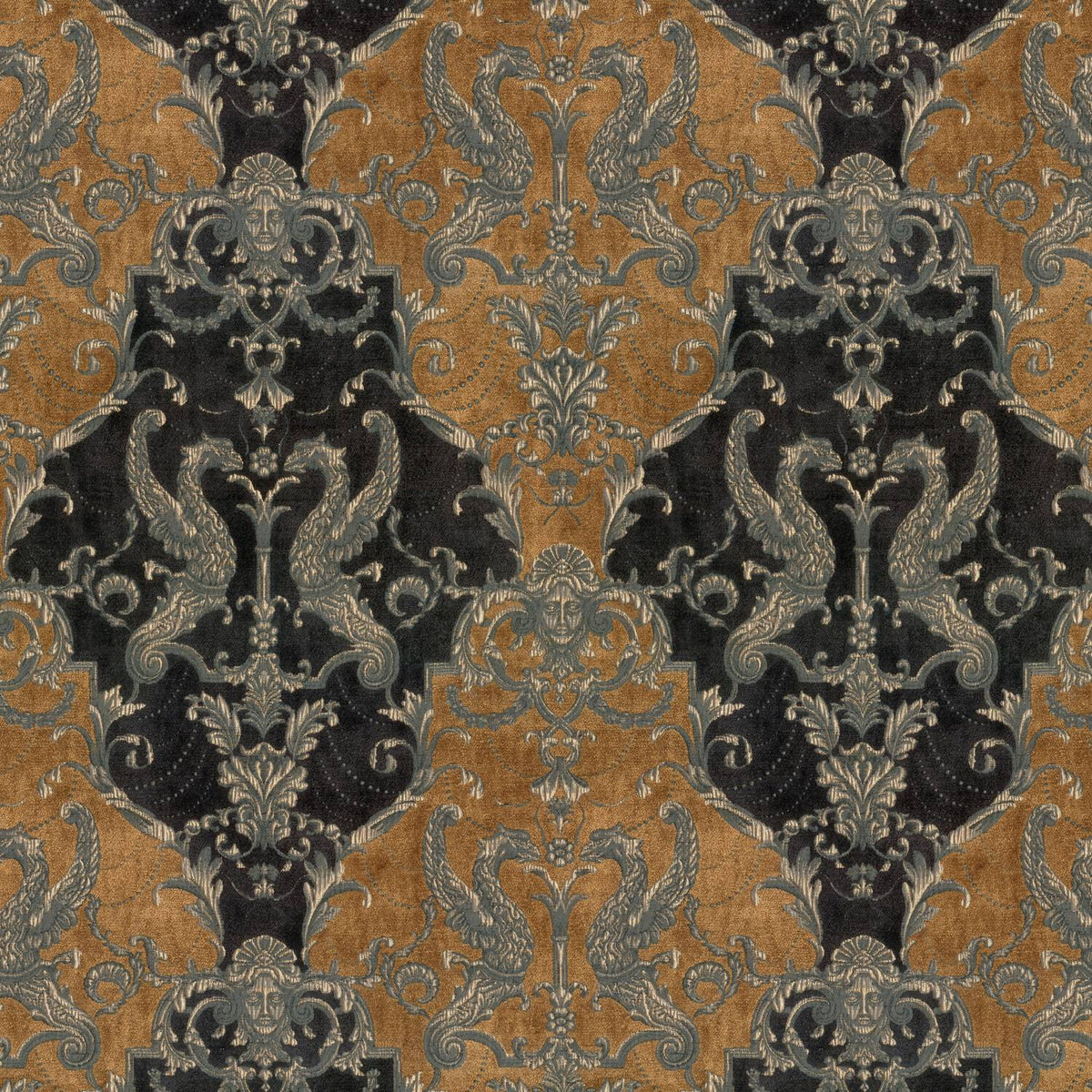 POLIN BROWN DMSK SOFA FABRIC