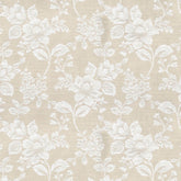 SABRINA WHITE FLORAL CURTAIN FABRIC