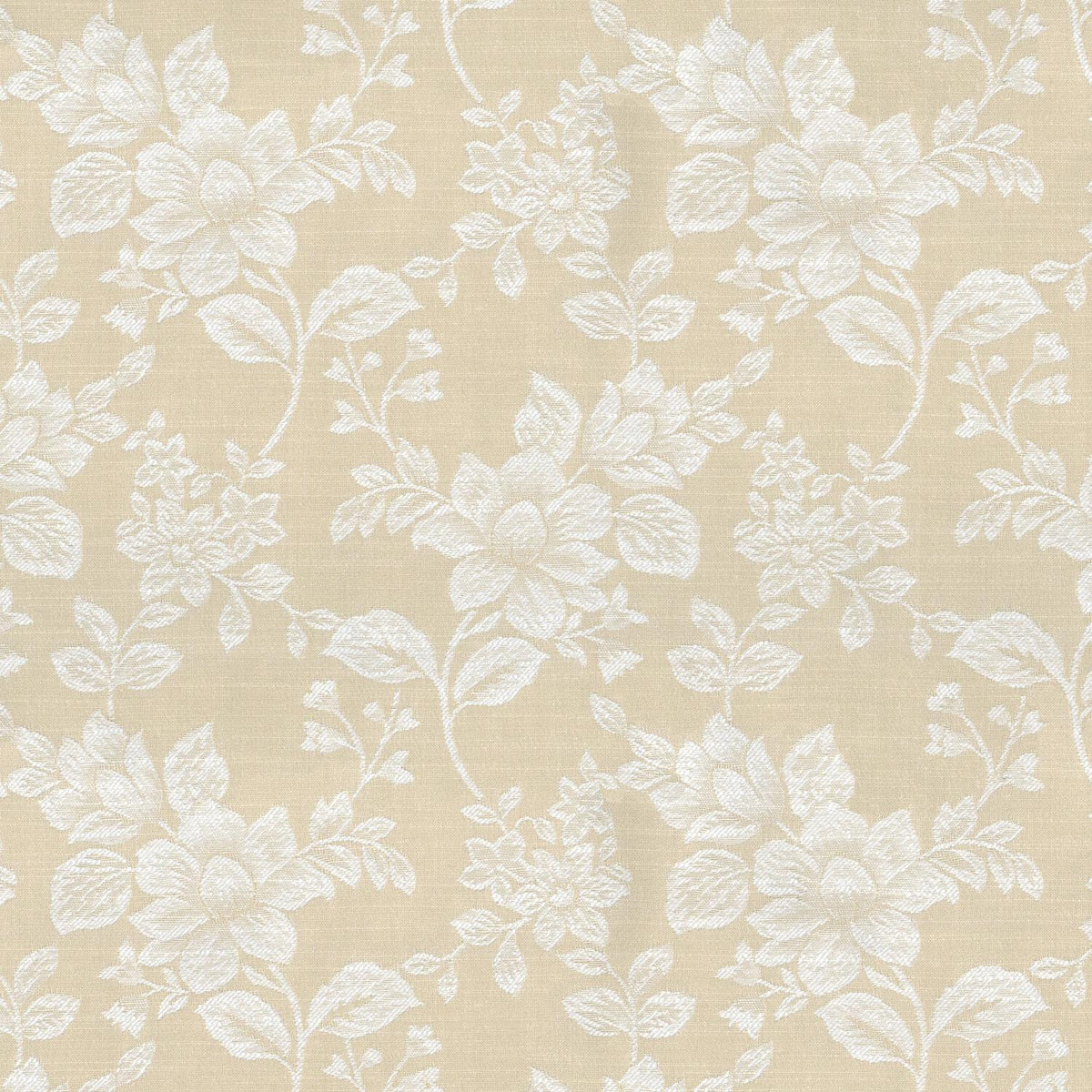 SABRINA BEIGE FLORAL CURTAIN FABRIC