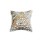 COTTON FOILPRINT PEACH EMBROIDERY CUSHION COVER