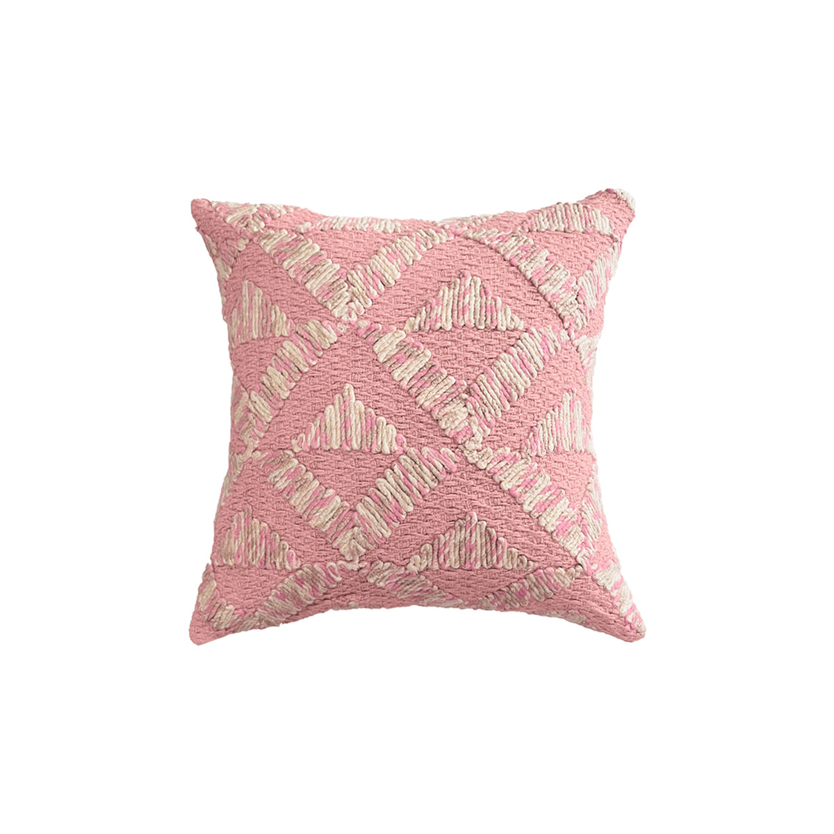 PINK COTTON MODERN EMBROIDERY CUSHION COVER