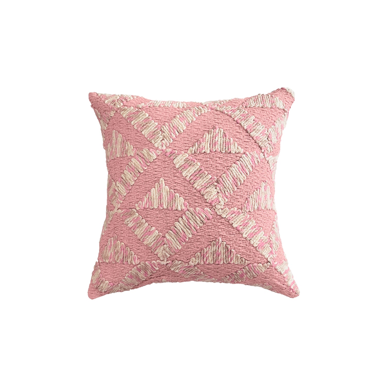PINK COTTON MODERN EMBROIDERY CUSHION COVER